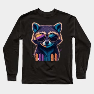 handsome raccoon Long Sleeve T-Shirt